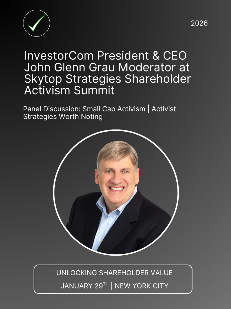 small cap activism panel shareholder activism summit 2026